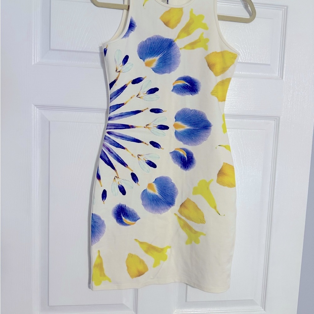 Desigual Floral Print Sleeveless Bodycon Dress